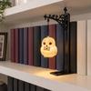 Wrought Iron Owl Bookshelf Lamp Vintage Bookend Shelf Lamp Reading Nook Light  Birthday Gift