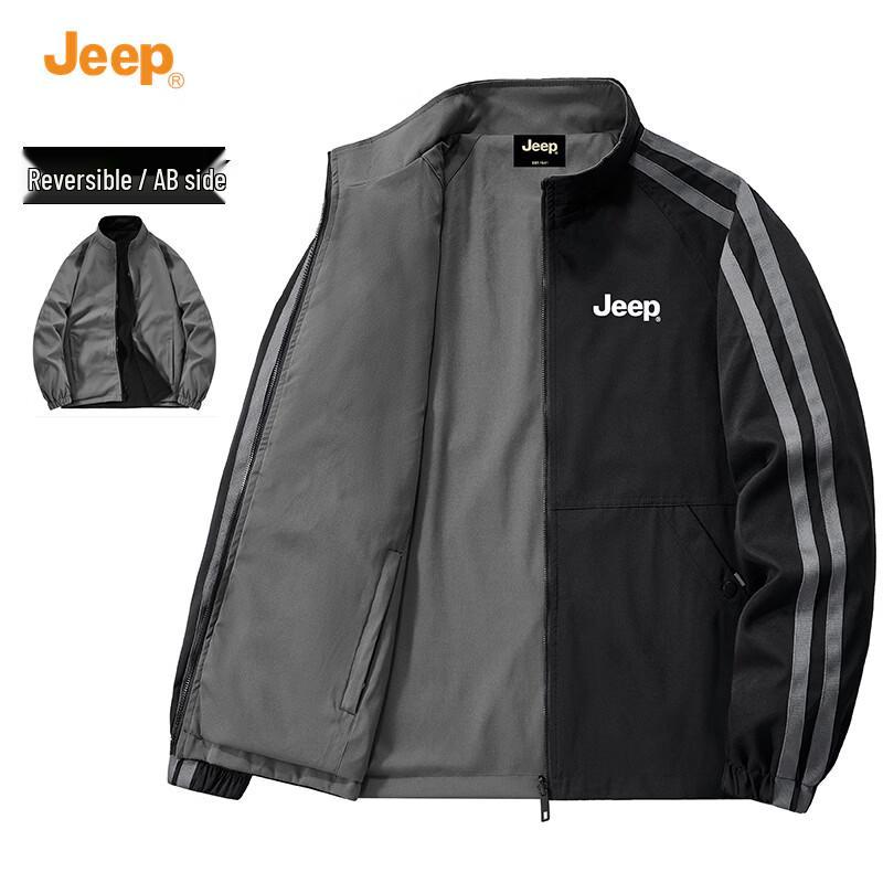 JEEP Men s Reversible Stand-Collar Jacket XL