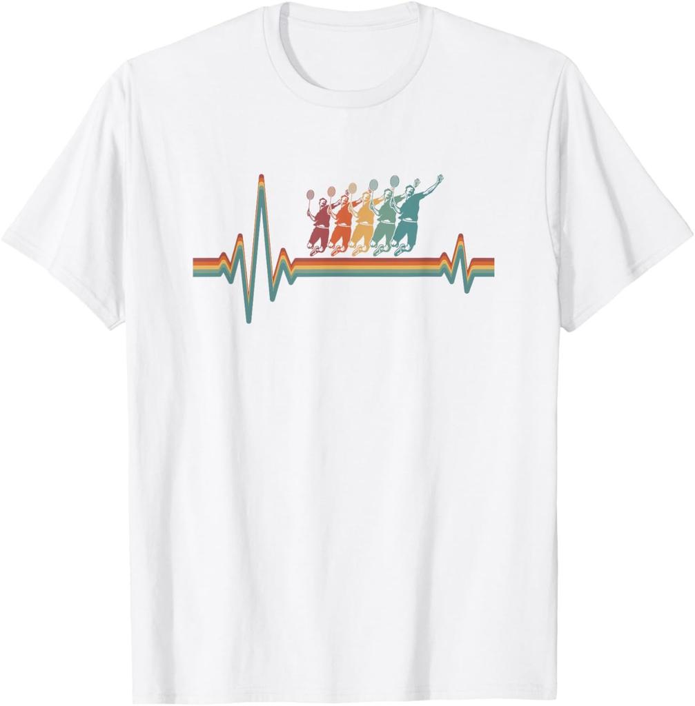 Colorful Shuttlecock Birdie Badminton Player Sports Lover TShirt Cotton Men Clothing Tops Graphic T Shirts Camisetas
