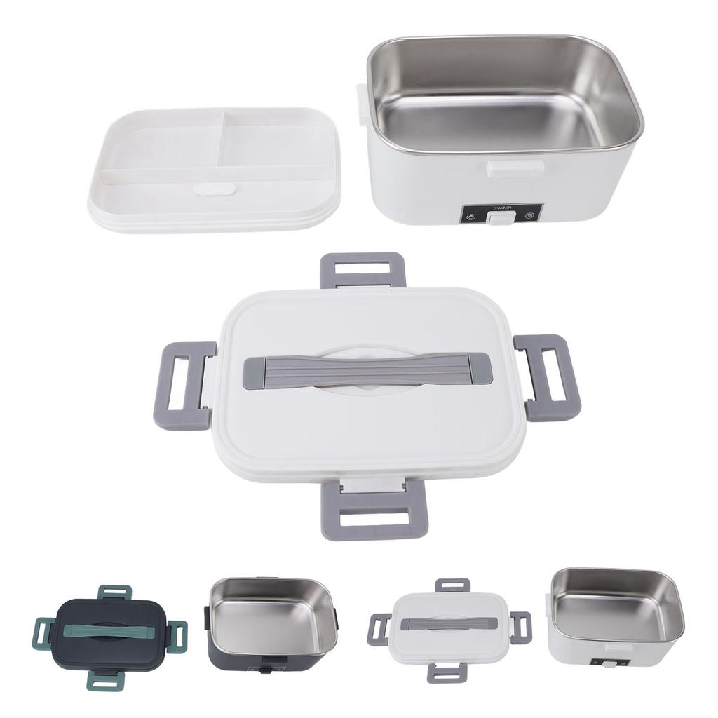 Cutie de prânz electrică 1,8 L, încălzire cu circulație la 360 de grade, liner SUS304, sigură pentru mașina de spălat vase, prânz portabil W