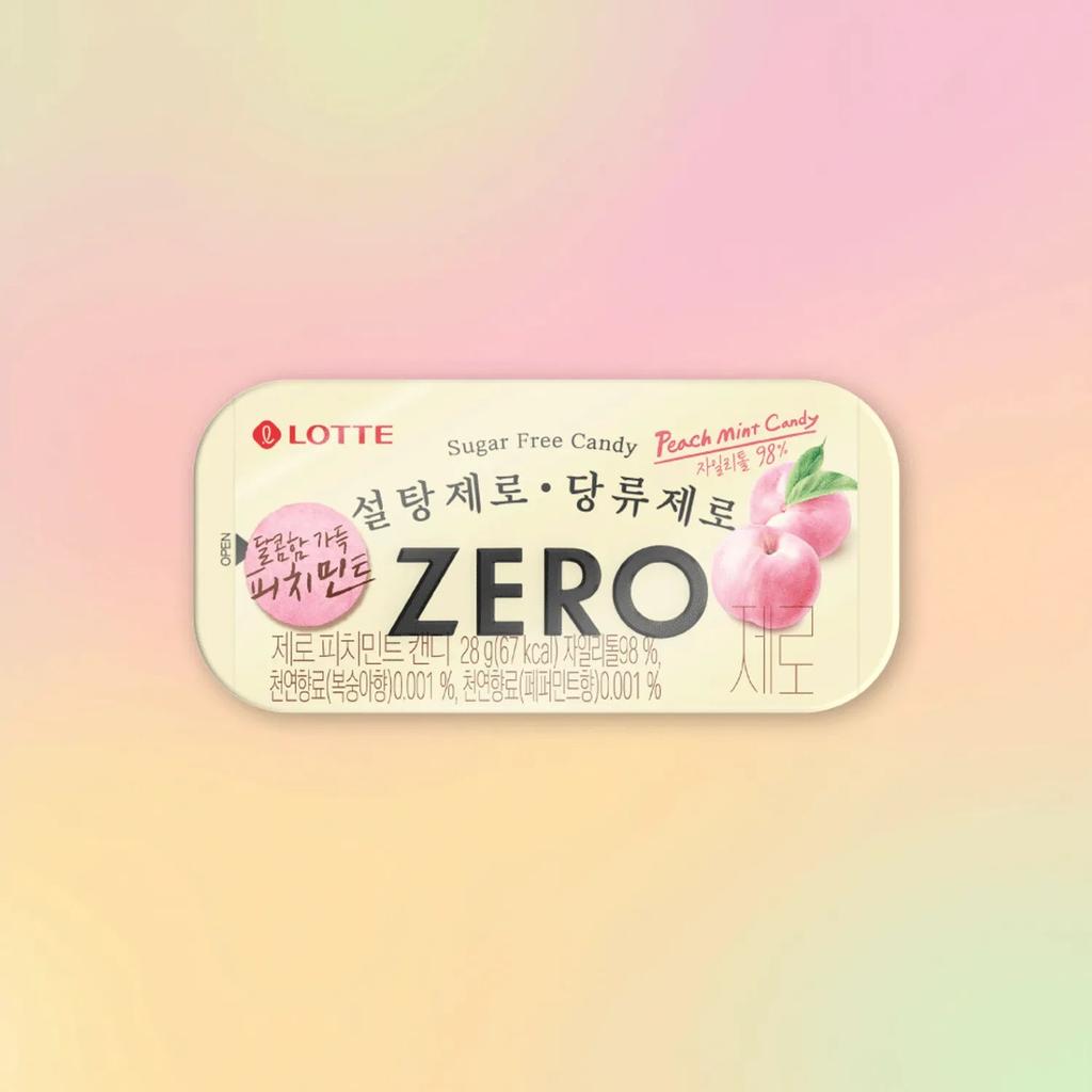 Caramelo LOTTE Zero Menta #Melocotón 28g