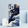 Anime Cat Sea Wave Aesthetic Phone Case For IPhone 16 17 Air 16E 15 14 Plus 13 Mini 12 11 Pro Max 7 8 + SE 2020 Soft TPU Back Co