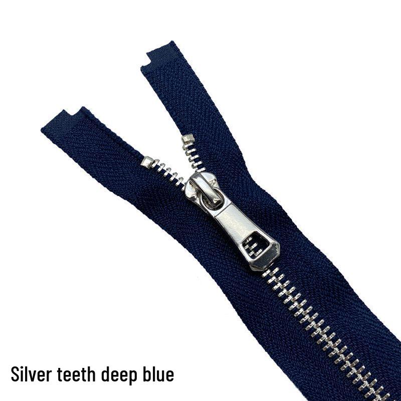 No. 5 Metal Open-End Self-Locking Zipper for Clothing, Leather Goods, Bags, and Jackets.