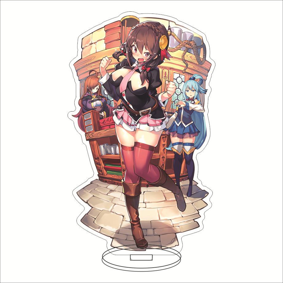 Anime To Offer Fireworks for A Better World Stand Cartoon Acrylfigur Standing Model Plate Desktop Cosplay Collections