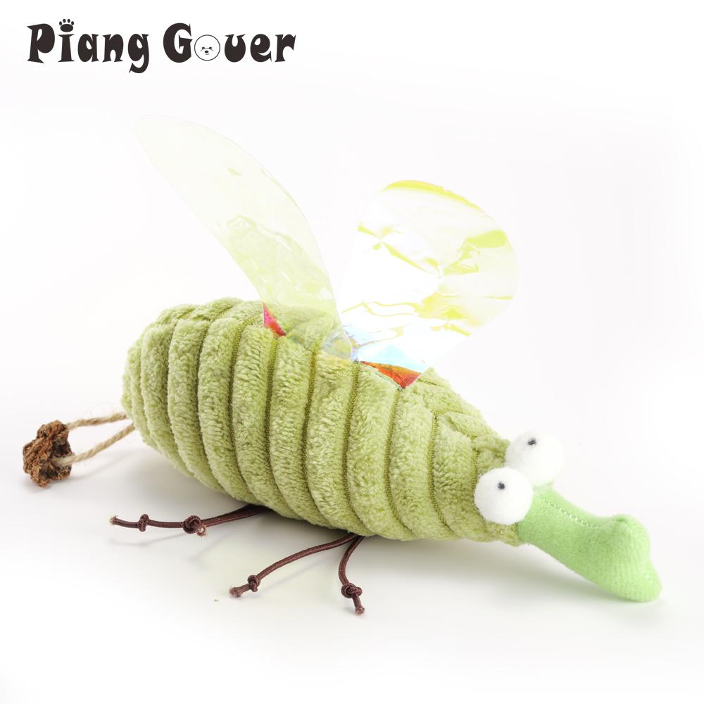 Plush Mosquito Bite Cat Toy with Catnip Interactive Wings Galls Fruit Kitty Chew Pet Toy