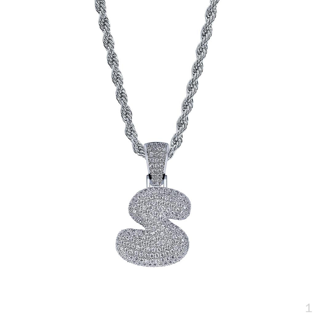 

Chain With Alphabet Pendant / Card White Gold