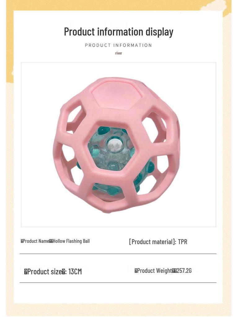 Two-Color Flashing Hollow Dog Toy with Shaking Sound and Splittable Design