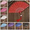 PP Chinese Style Fan Polyester Hand Held Fan Elegant Foldable Fan  Home Decor
