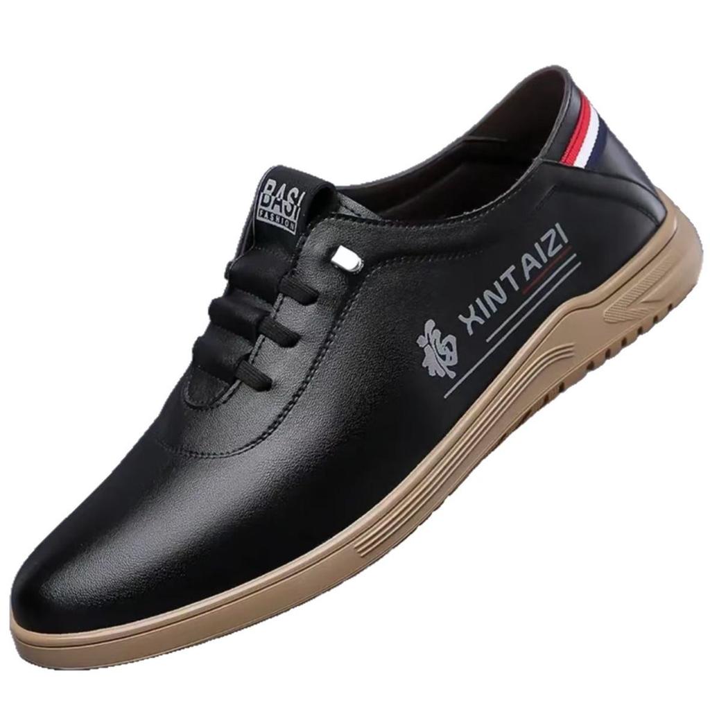 Autumn leather shoes soft leather men's shoes soft sole men's business casual shoes one pedal hundred towers lightweight beanie shoes loafers