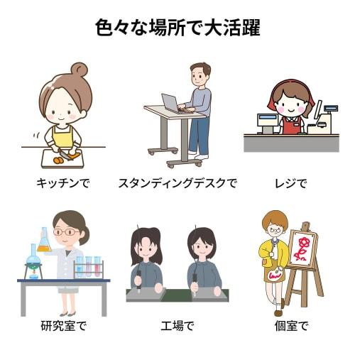 iimono117 Stress-Reducing Mat, 80cm Wide X 50cm Deep X 1.7cm Thick, Wipeable and Washable Kitchen Mat with Memory Foam Cushion, Comfortable for Office