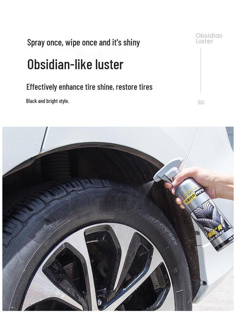 Tire Shine & Conditioner: Dustproof, Anti-Ash, Black Bright Glaze for 3D Tire Refresh