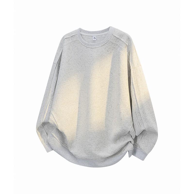 American Style Minimalist Solid Color Hoodie Men Women Loose Streetwear Couple Casual Top