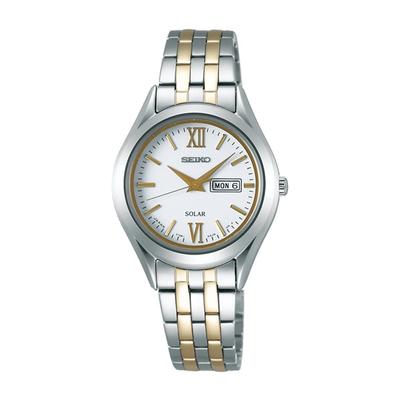 Seiko Damen STPX033 (SPIRIT Solar Damen) Runde Uhr Silber Edelstahl Analog