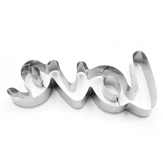 Biscuit Cutter Love Letter Shape Heat-Resistant Washable Easy To Demold Labor-saving Birthday Cake Cutter for Kitchen
