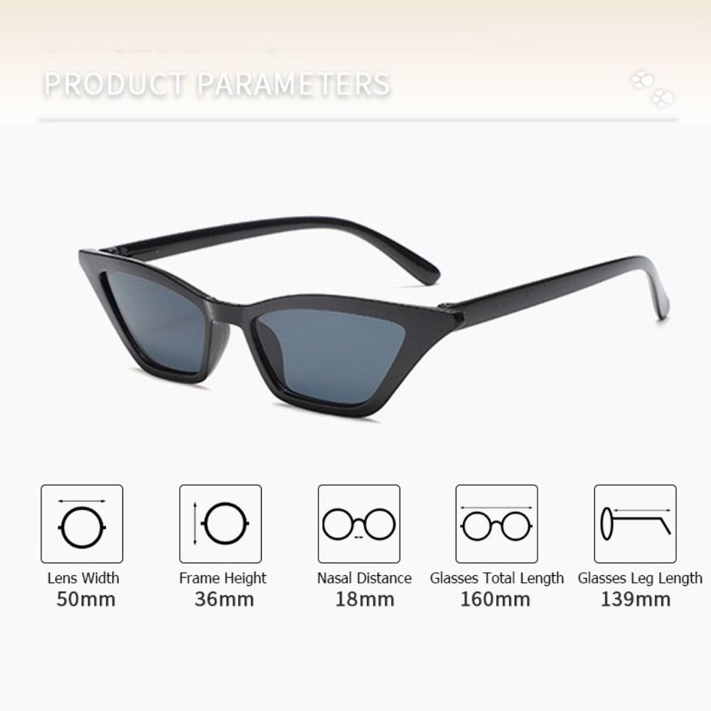 Portable PC Cat Eye Sunglasses Block Glare UV400 Driving Sun Glasses Clear View Small Frame Shades Women