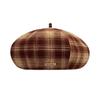 Retro Classic Plaid Beret Female Casual Painter Hat British Out of The Street Versatile Face Small Pumpkin Hat