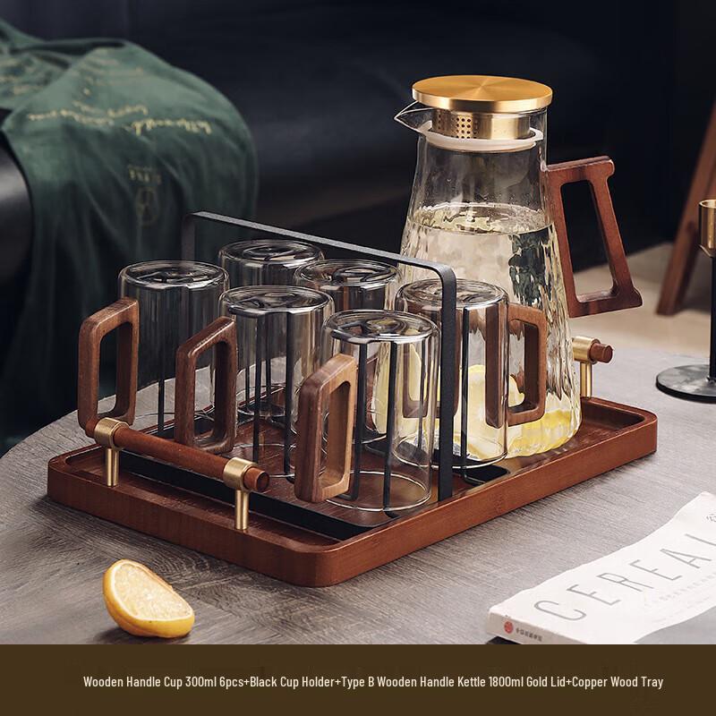 Jingbeier High-Grade Transparent Glass Tea Set