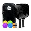 Pic-Ten Pickleball Paddle 2-Piece Set USAPA Approved Carbon Fiber Surface High-Performance Lightweight Polypropylene Honeycomb Core Non-Slip