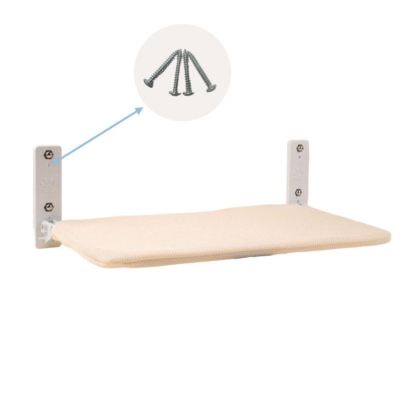 ערסל חתול לשיזוף: מיטה עם כוס יניקה לחלון לחתולים