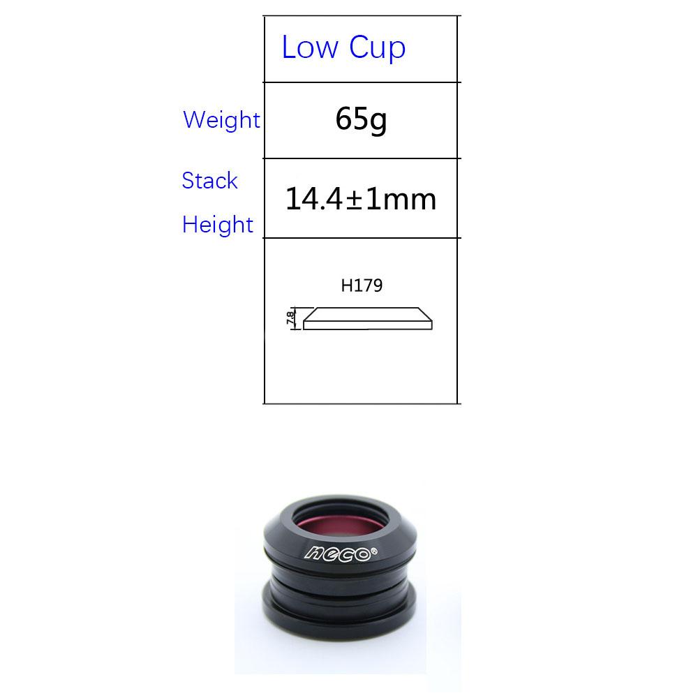 NECO Bike Headset ZS41/41.4 28.6/30mm Semi Integrated Threadless for GIANT TCR Escape R3 Triban RC500 RC520 Road Bicycle Bearing low cup