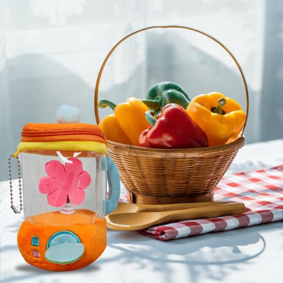 Carrot Blender Plush Toy Fun Drawstring Rotating Stuffed Vegetable Doll 6 Inches Interactive Wind-up Carrot Juicer Plushie Carrots Backpack Decor
