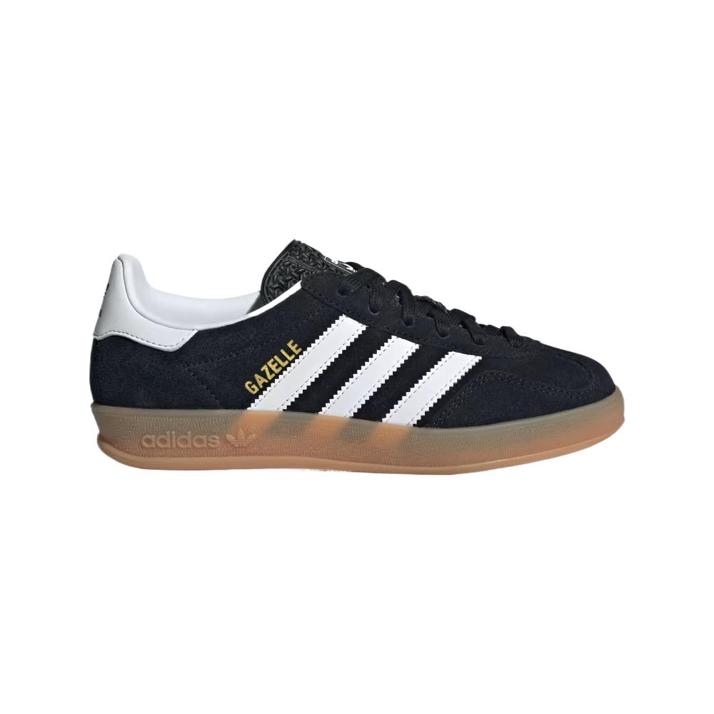 Adidas Gazelle Indoor J Black White Gum Kids Sneakers Core-Black Cloud-White JQ8701
