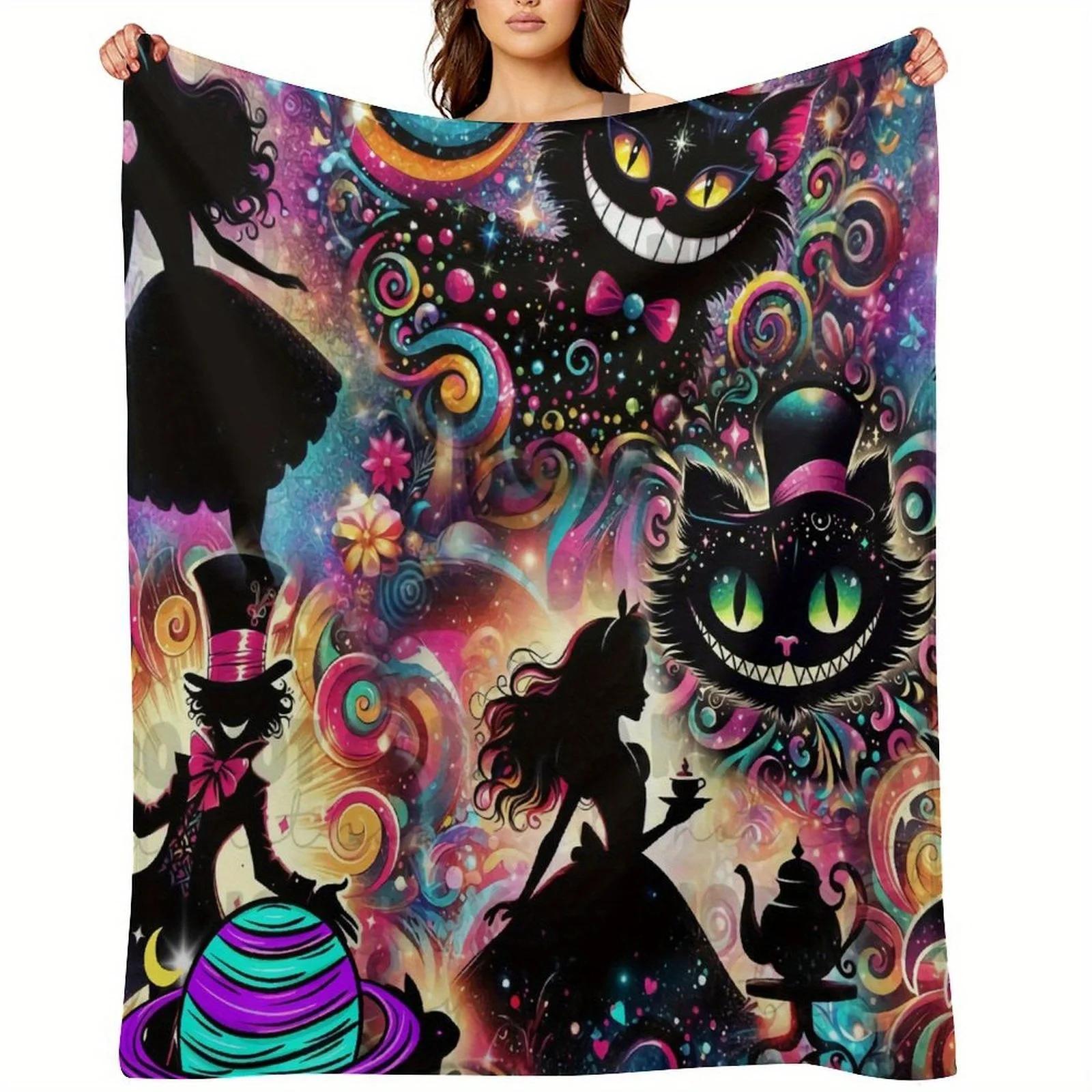 

Dreaming Cat digitalprinted polyester Bedroom velvet flannel soft sofa cover blanket Fleece soft sofa cover blankets for beds 75x100cm