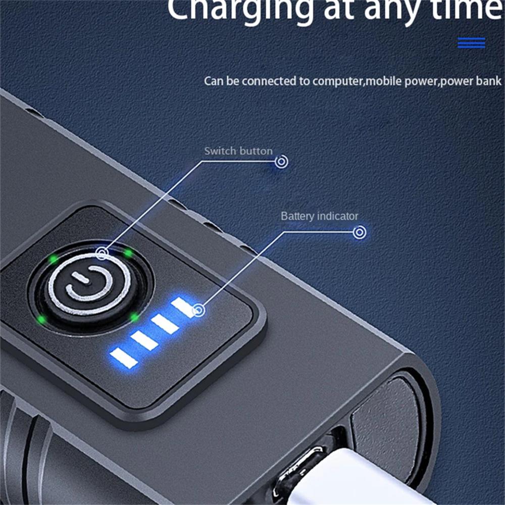 BK02 Bike Light USB Rechargeable T6 LED Bicycle Lights 6 Modes MTB Flashlight Bicycle Headlight for Cycling Bicycle Front Lamp