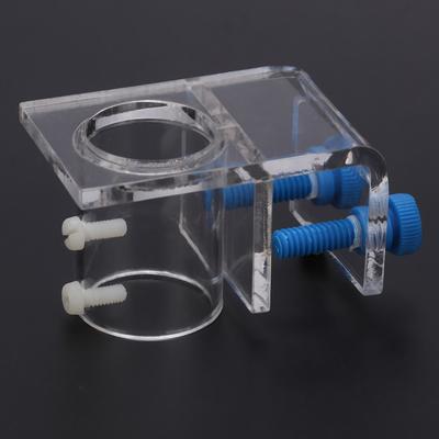 Transparent Acrylic Water Tube Fixture Durable Acrylic Aquarium Pipe Clip Single Hole Double Holes Soft Pipe Fixture Aquarium