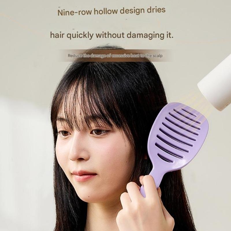 Wet And Dry Use Volumizing Hair Comb With Auto Cleaning Design For Gentle Detangling And Comfortable Ergonomic Grip