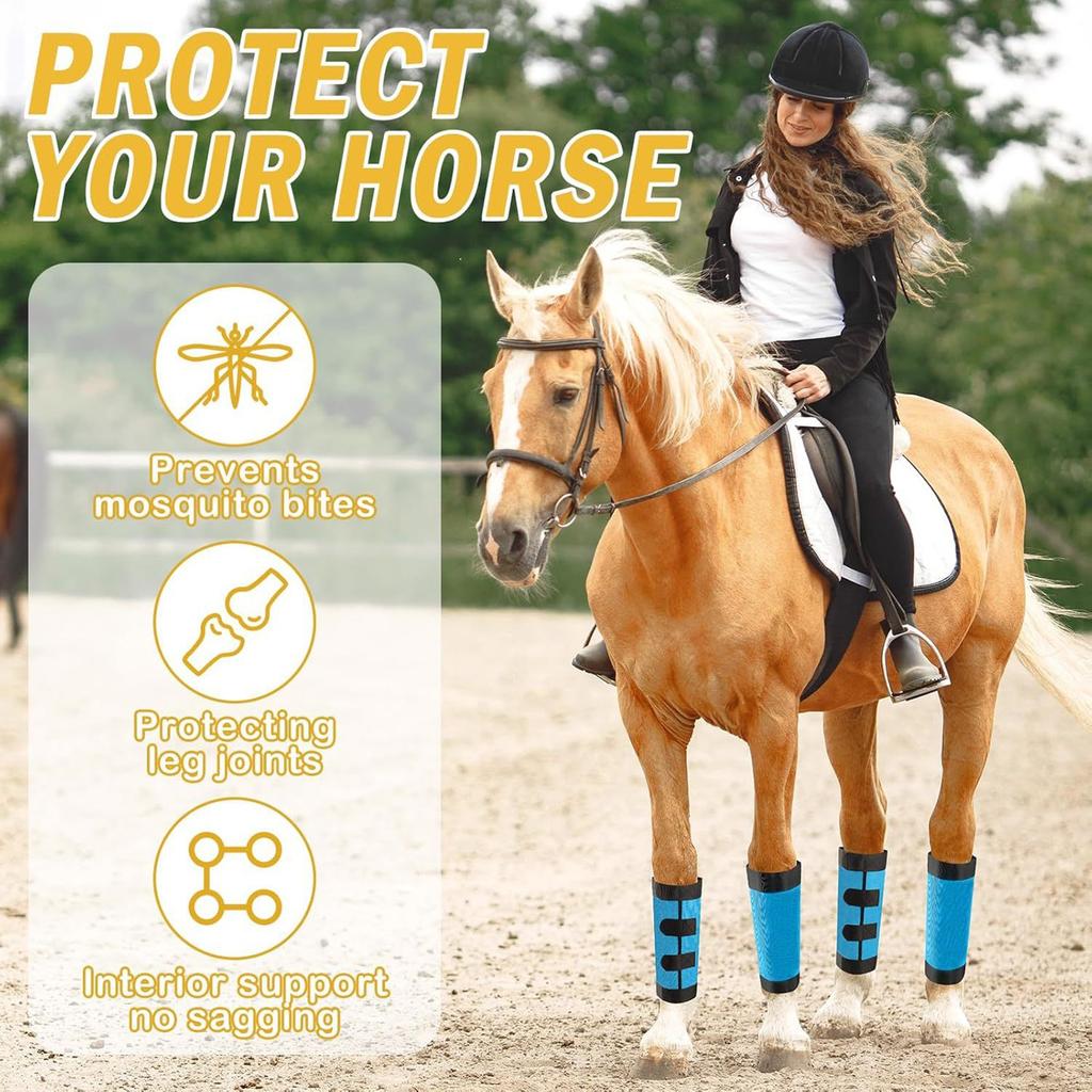 Ghette per Cavallo, Protezioni per Zampe di Cavallo, Parastinchi per Cavallo, Protezioni per Zoccoli di Cavallo, Leggings per Cavallo, Stivali da Equitazione Anti-Zanzare e Mosche