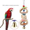 Pet Bird Toy Parrot Interactive Chew Wooden Circular Pattan Balls Hanging Cage Toys