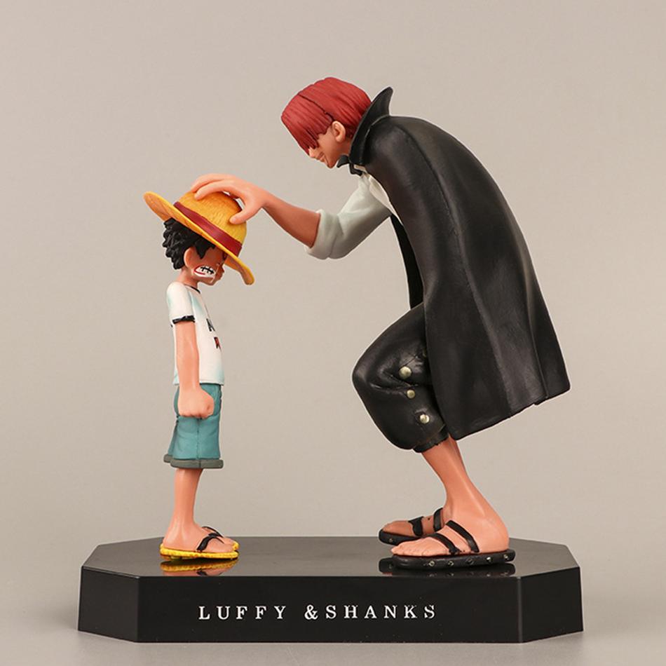18 cm große One Piece Anime-Figur: Vier Kaiser, Shanks, Strohhut-Luffy, Actionfigur, One Piece Revible Moment Figur