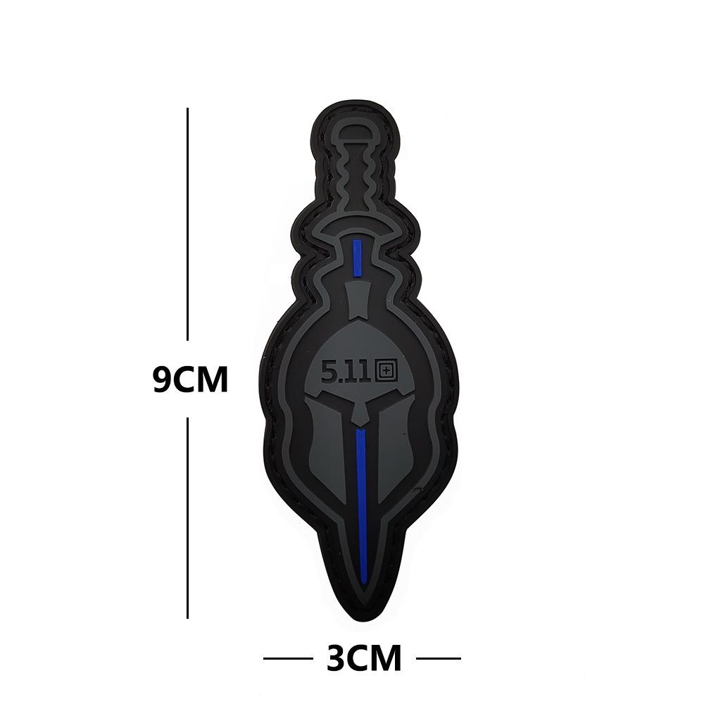 3D PVC Taktischer Aufnäher: Weiches Klettverschluss-Abzeichen aus Gummi, Waschbarer gewebter Etiketten-Logo-Aufkleber.