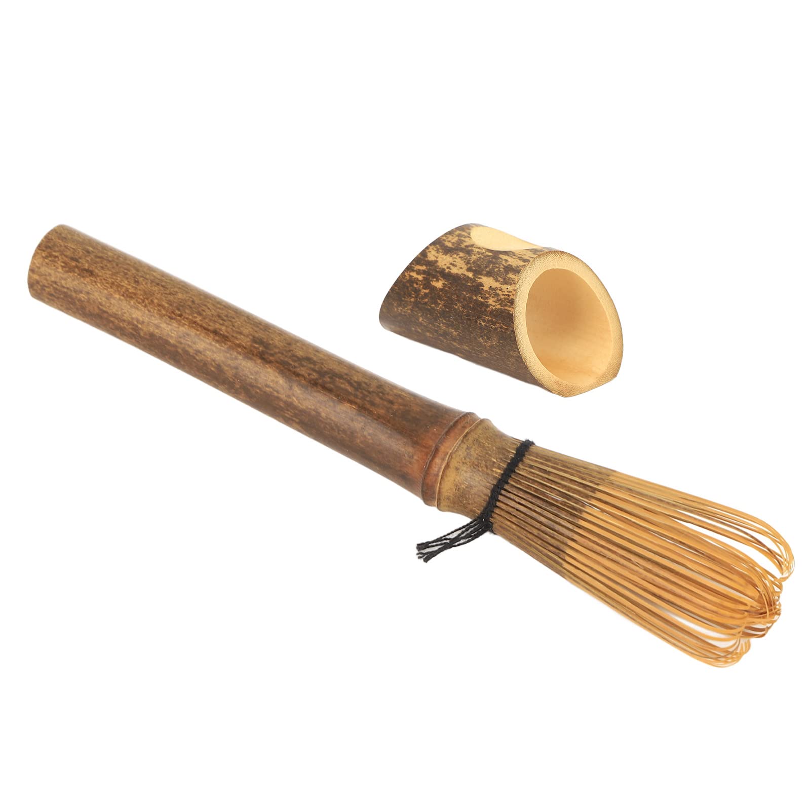 Matcha Chasen Long Handle Bamboo Matcha Traditional Matcha Whisk and Holder Tea Ceremony Utensils Set, Whisk, Handmade, Craft, Non-Toxic, Odorless,