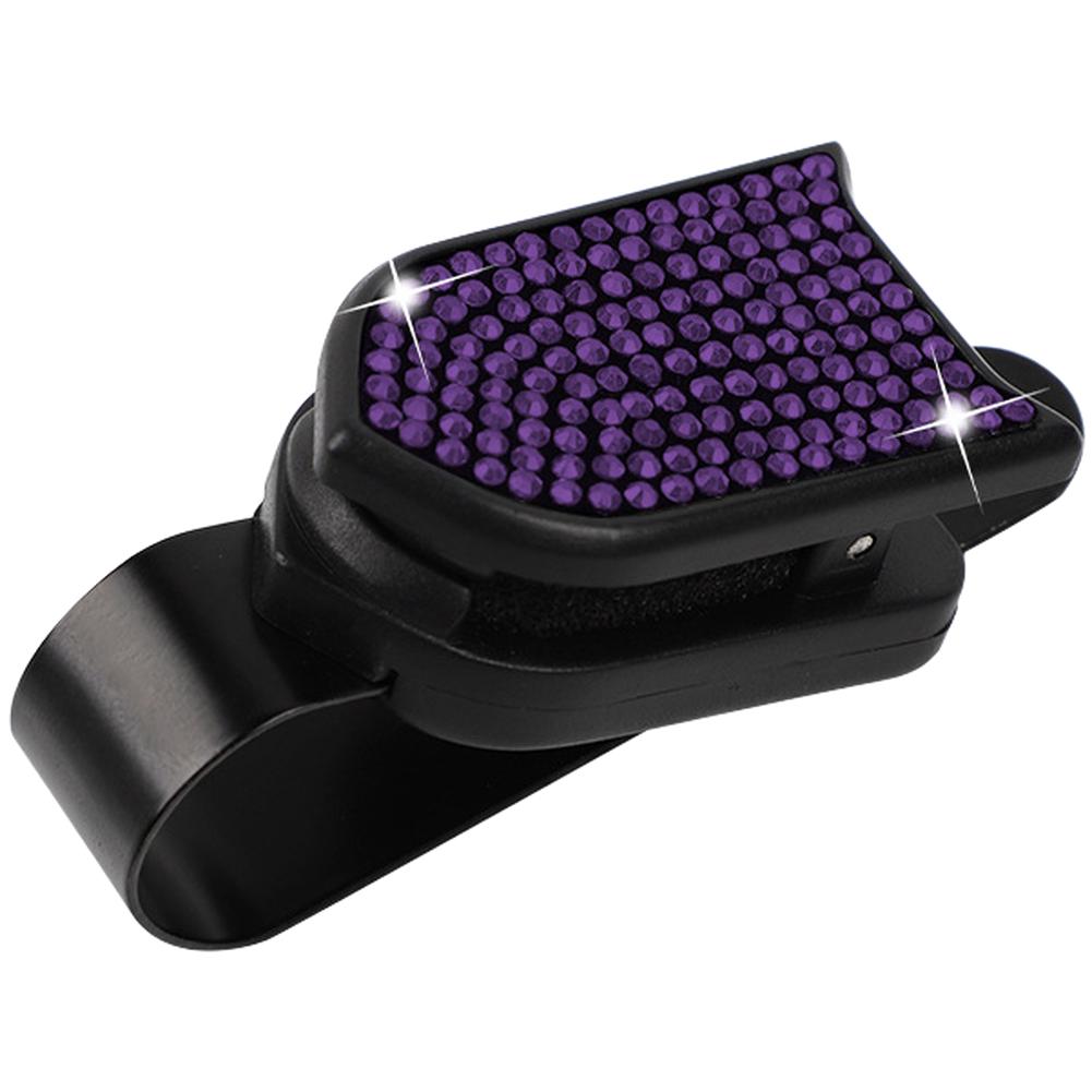 Car Sun Visor Organizer with Rhinestone Detail and Firm Grip for Eyewear and Card Storage Suitable for Most Vehicles