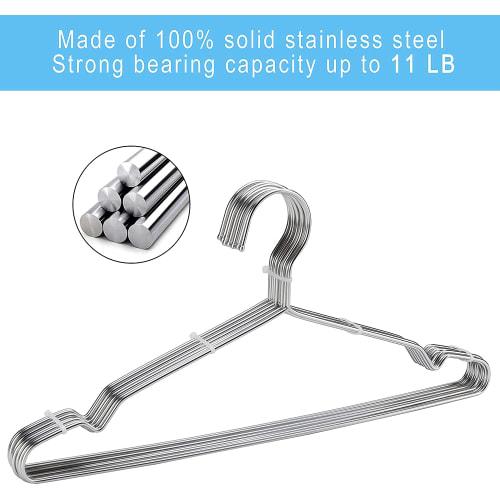 Seropy Stainless Steel Laundry Hangers, 40-Piece Set, Rust-Resistant, Bendable, Durable, Convenient Storage for Skirts, Pants, Coats, and Bottoms, Non