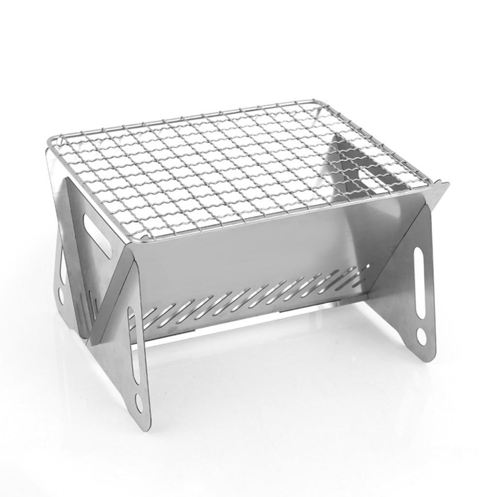 Foldable Camping Grill Portable Removable Stainless Steel Outdoor Folding Barbecue Grill for Picnic