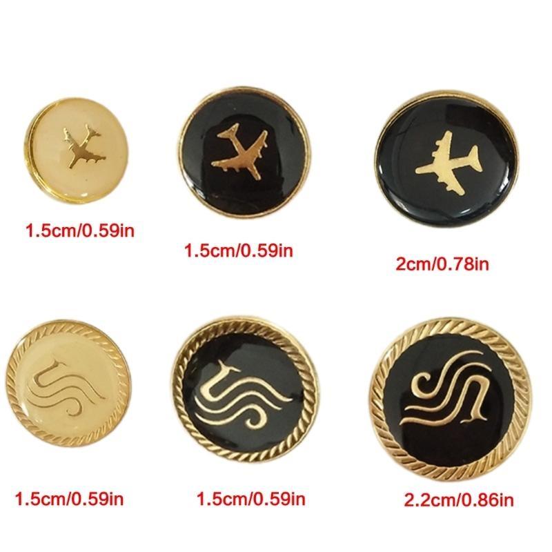 4 Pcs Alloy Buttons Jackets Pants Buttons Sewing Buttons Uniform Buttons