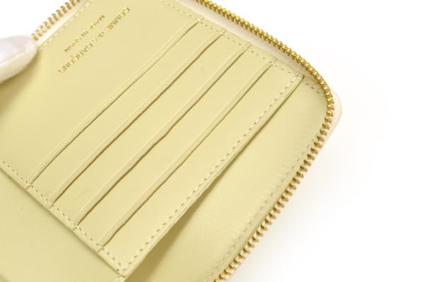 des Round zipper bifold wallet leather EMBOSSED ecg23s010 SA210E WHITE [COMME GARÇONS] Off-white