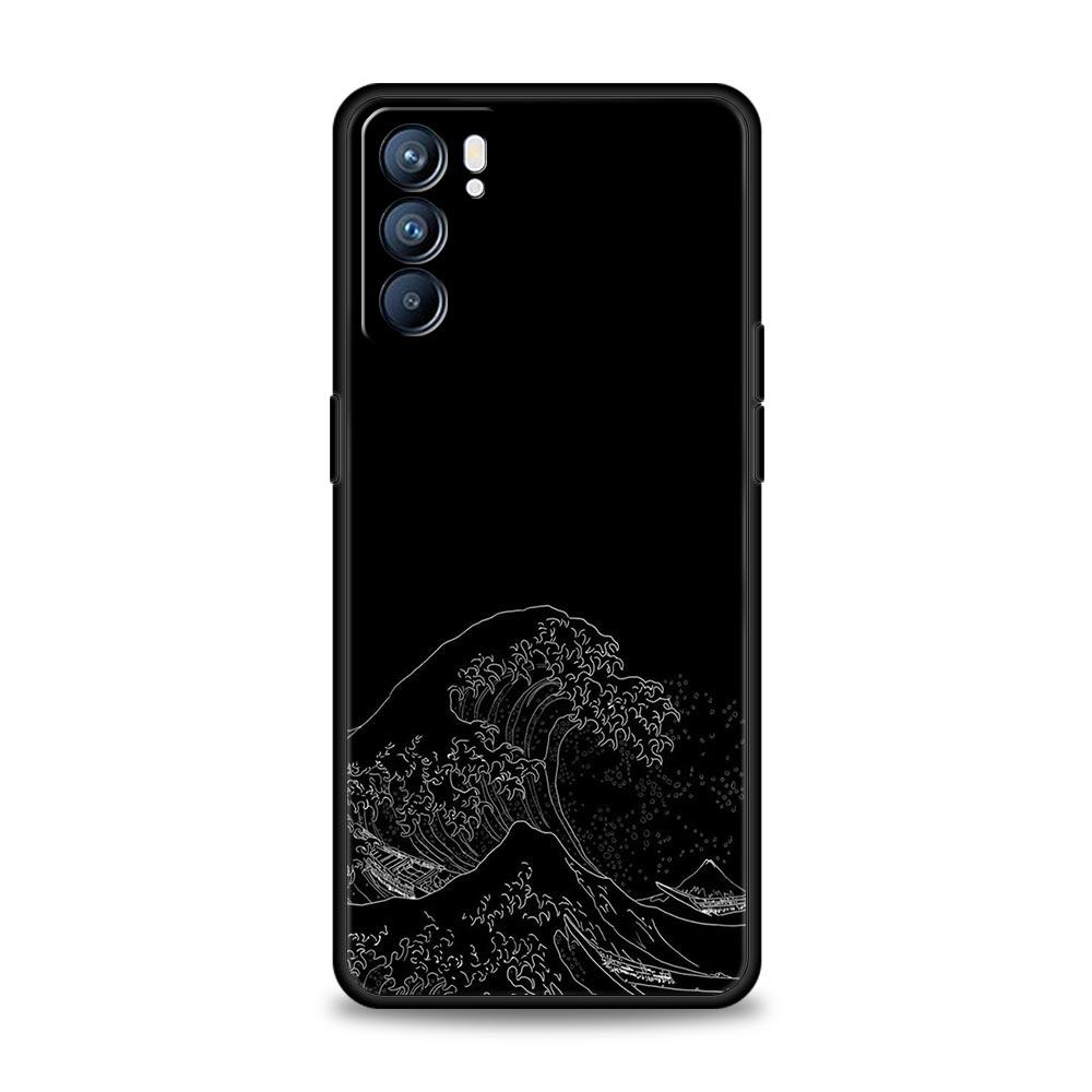 Japan The Great Wave Of Kanagawa Case For Oppo Reno8 Reno7 Reno6 Pro A54 5G Find X6 X5 A53 A52 A9 A15 A17 A16 A57 A31 Cover