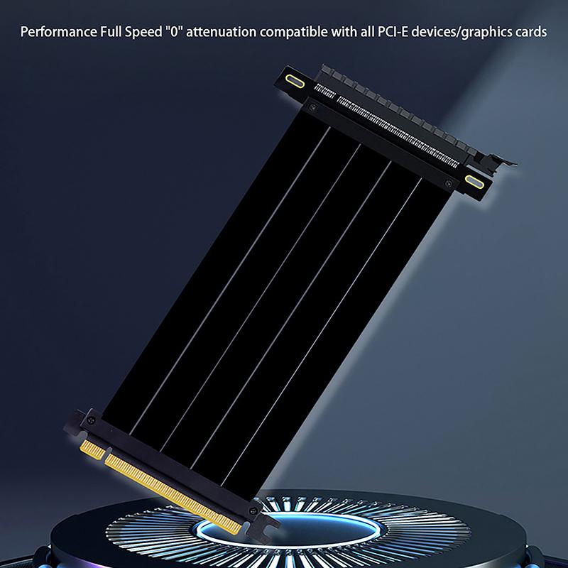 Full Speed PCIE 3.0 4.0 16x Riser Cable Graphics Card Extension Cable PCIE Express GPU Expansion Card Riser Shielded Extender