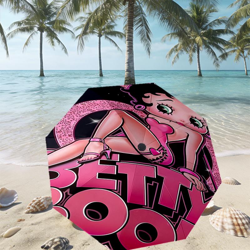 Betty Boop Print Umbrella Automatic Opening/ Closing - Portable Foldable Design - Daily use for Travel/Outdoor - Gift for Birthday