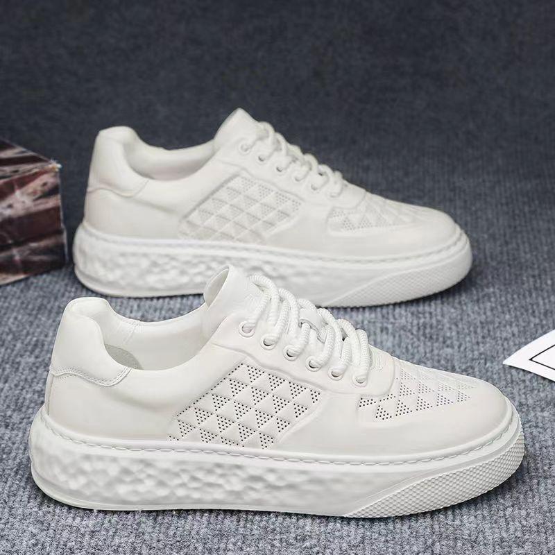 High-quality Thick-sole Casual Shoes Men Hollow Breathable Versatile Board Shoes Men Soft Bottom Non-slip Sneakers Tenis Hombre