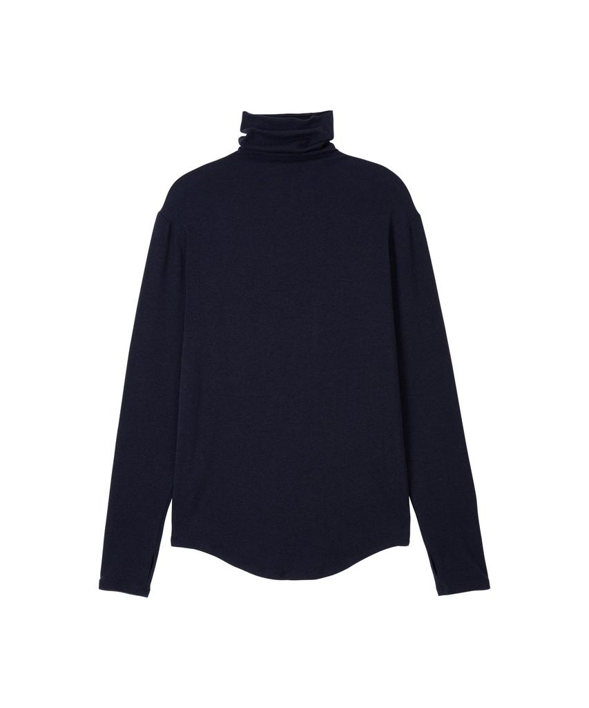 NOHANT Soft Turtleneck T-Shirt Navy