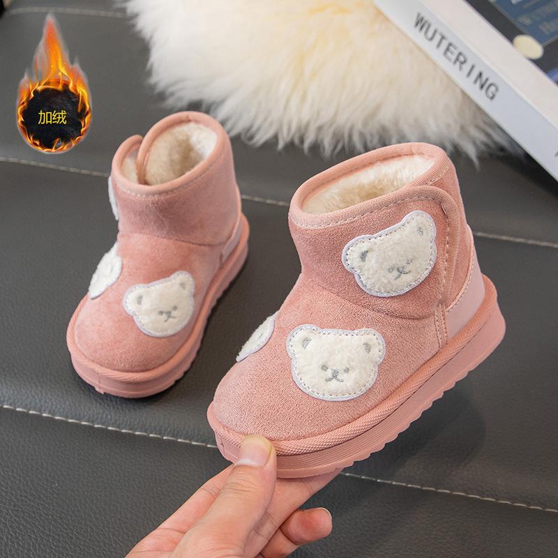 

Детские зимние сапоги 2025 зима новые комбинезоны короткие сапоги флис теплые замшевые хлопковые туфли модные мультяшные хлопковые сапоги 23 - 28 hand 6 pairs розовый