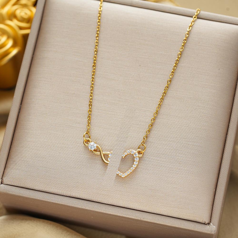 Titanium Steel Non-fading Necklace - European & American Style, Light Luxury, Versatile Korean Fashion, Perfect for Women and Girlfriend Gifts.
