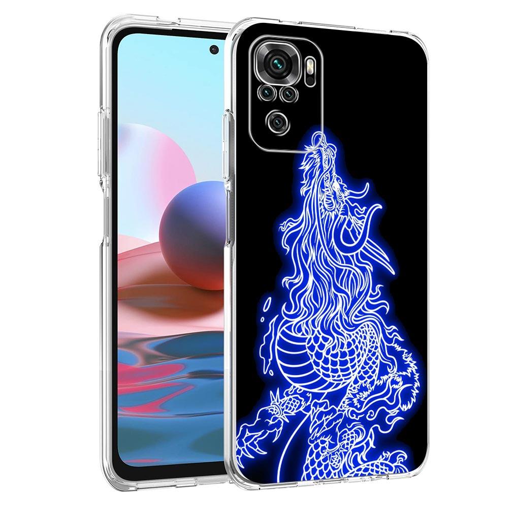 New Square Clear Soft Phone Case For Xiaomi Redmi Note 12 11 9S 9 8 10 Pro+ 7 8T 9C 9A 8A K40 Gaming Cover Tiger neon Leopard