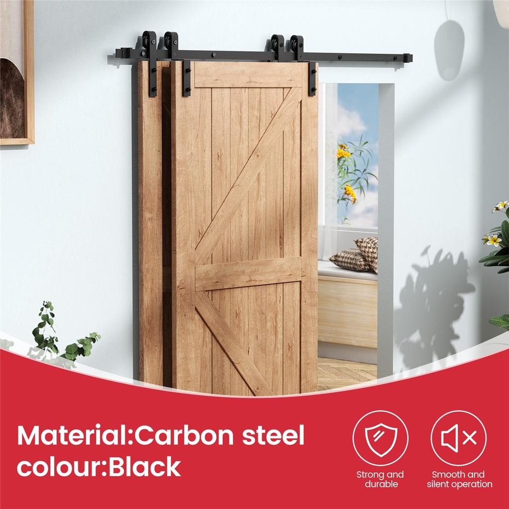 BHBL 10Pcs 0.63inch-0.78inch Carbon Steel Cabinet Sliding Door Barn Hardware Kit Sliding Door Bezel Hanging Rail Slides