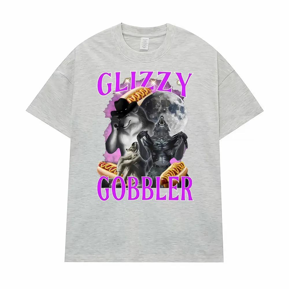 Glizzy Gobbler Funny Hot Dog Werewolf Emoji Graphic TShirt  Mens Trendy Cool Vintage Casual 100 Cotton Oversized TShirt